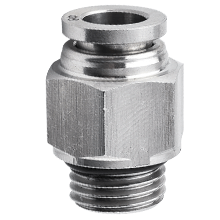 8mm tube G 1/8 thread stainless steel male connector push in fittings