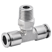 5/32 x R 1/4 male branch tee stainless steel push to connect fittings